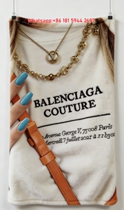 Balenciaga Couture Print Flannel Sofa Throw Blanket BA422